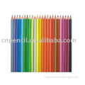 7\" basswood,round shape ,stripe color pencil